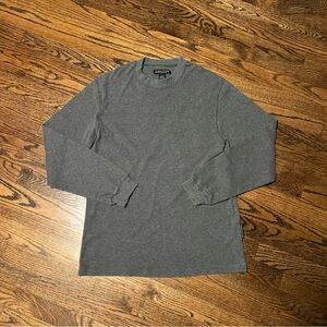 Vintage Structure Men’s Gray Long Sleeve Cotton Shirt Sz Large Made In Hong Kong